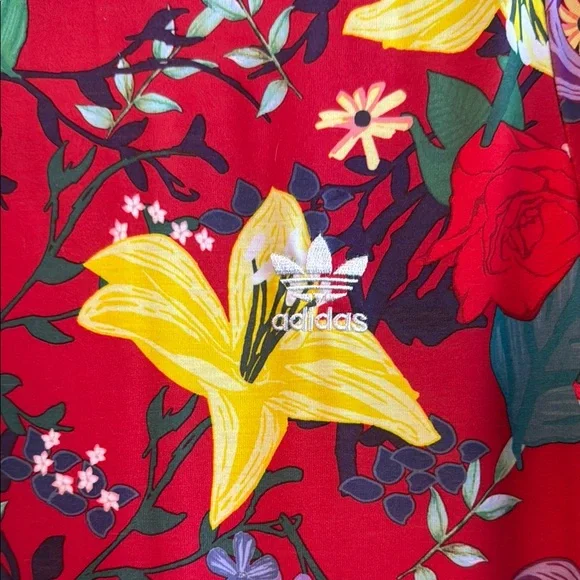 Adidas Vibrant Floral Red Dress - Picture 2 of 4